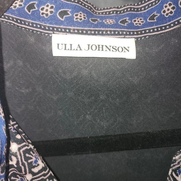 Ulla Johnson Reema Moonlight Mini Dress Size 4 Printed Sheer Exotic Silk Split - Picture 6 of 11